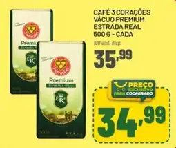 Cooper Café 3 corações vácuo premium estrada real cada oferta