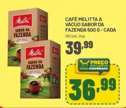 Cooper Café melitta a vácuo sabor da fazenda cada oferta