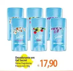 Atacadão Desodorante em Gel Secret Várias fragrâncias Frasco oferta