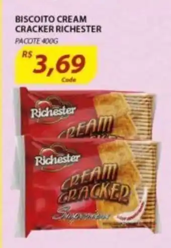 Assaí Atacadista Biscoito Cream Cracker Richester 400g oferta