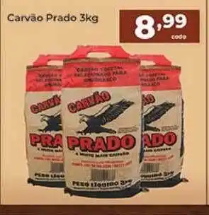 Supermercados Tiaozinho Carvão Prado 3kg oferta