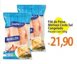 Filé de Peixe Merluza Costa Sul Congelado Pacote