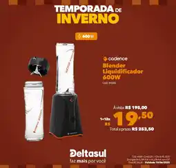 Deltasul Cadence Blender Liquidificador 600W oferta