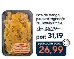 Coop Isca de frango para estrogonofe temperada oferta