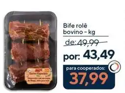 Bife rolê bovino