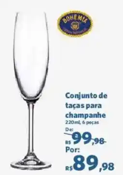 Conjunto de taças para champanhe