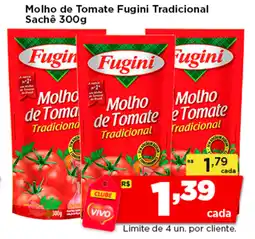 Rede Vivo Molho de Tomate Fugini Tradicional Sachê oferta