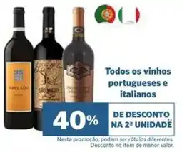 Todos os vinhos portugueses e italianos