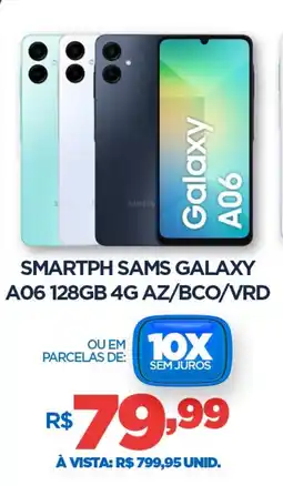 DB Supermercados Smartph Samsung Galaxy A06 128GB 4G AZ/BCO/VRD oferta