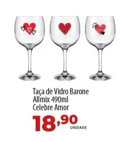 Akki Atacadista Taça de Vidro Barone Allmix Celebre Amor oferta