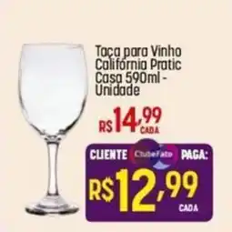 Taça para Vinho California Pratic Casa Unidade