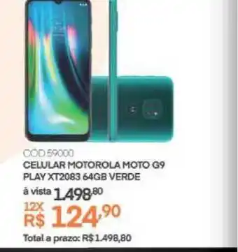 Celular Motorala Moto G9 Play Xt2083 64gb Verde