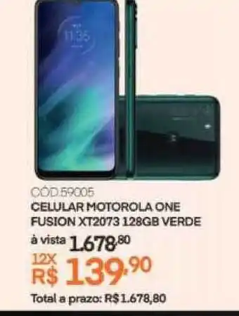 Celular Motorola One Fusion Xt2073 128gb Verde