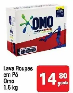 Mineirão Atacarejo Lava roupas em Po Omo 1.6kg oferta