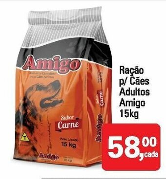 Mineirão Atacarejo Racao p/ caes Adultos Amigo 15kg oferta