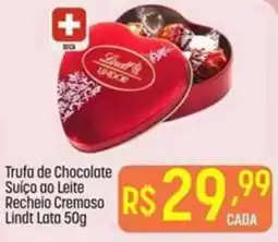 Trufa de Chocolate Suíço ao Leite Recheio Cremoso Lindt Lata
