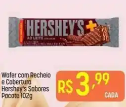 Wafer com Recheio e Cobertura Hershey's Sabores Pacote
