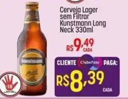 Muffato Cerveja Lager sem Filtrar Kunstmann Long Neck oferta