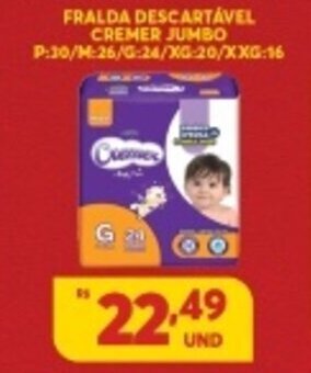 Fralda Descartavel Cremer Jumbo