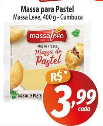 Supermercado Bem Barato Massa Para Pastel Massa Leve Cumbuca 400g oferta