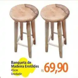 Banqueta de Madeira Erotildes