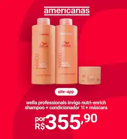 wella professionals invigo nutri-enrich shampoo + condicionador + máscara