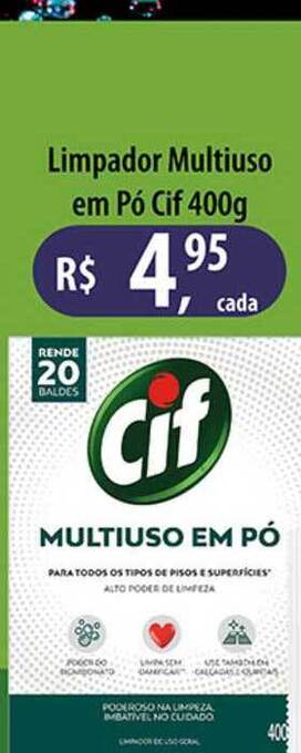 Shibata Supermercados Limpador Multiuso Em Pó Cif 400g oferta