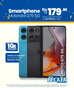 Lojas Becker Smartphone Motorola G75 5G oferta