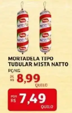 Mortadela tipo tubular mista natto