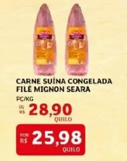 Assaí Atacadista Carne suína congelada filé mignon seara oferta