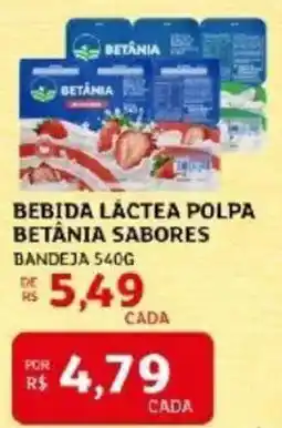 Assaí Atacadista Bebida láctea polpa betânia sabores oferta