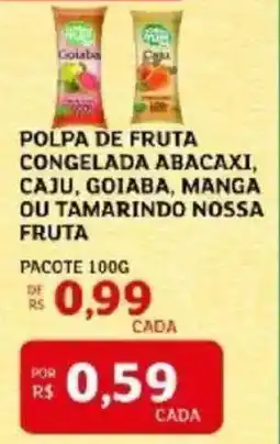 Assaí Atacadista Polpa de fruta congelada abacaxi, caju, goiaba, manga ou tamarindo nossa fruta oferta