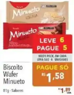Supermercados Condor Biscoito Wafer Minueto oferta