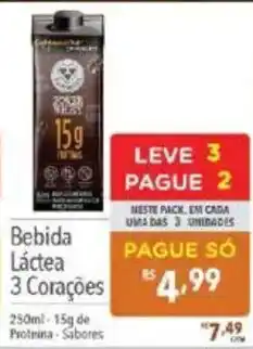 Supermercados Condor Bebida Láctea 3 Corações oferta