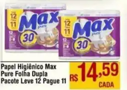 Max Atacadista Papel Higiênico Max Pure Folha Dupla oferta