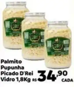 Max Atacadista Palmito Pupunha Picado D'Rei Vidro oferta