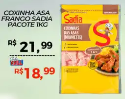 Rede Krill Coxinha asa frango sadia pacote oferta