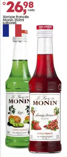 Frangolândia Xarope francês Monin sabores oferta