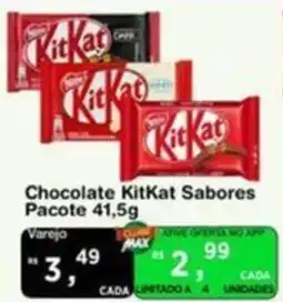 Max Atacadista Chocolate KitKat Sabores Chocolate KitKat Sabores Pacote 41,5g Varejo oferta
