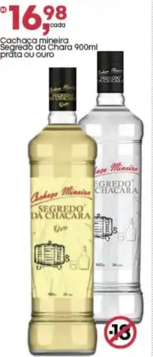 Frangolândia Cachaça mineira Segredo da Chara prata ou ouro oferta