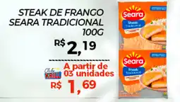 Rede Krill Steak de frango seara tradicional oferta