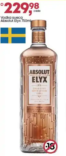 Frangolândia Vodka sueca Absolut Elyx oferta