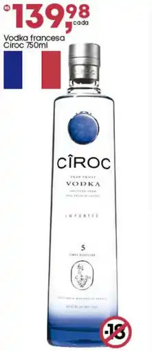 Frangolândia Vodka francesa Cîroc oferta