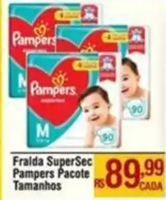 Max Atacadista Fralda SuperSec Pampers Pacote Tamanhos oferta