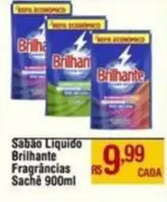 Max Atacadista Sabão Liquido Brilhante Fragrâncias Saché oferta