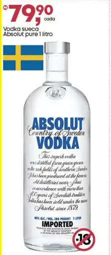 Frangolândia Vodka sueca Absolut pure oferta