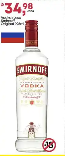 Frangolândia Vodka russa Smirnoff Original oferta