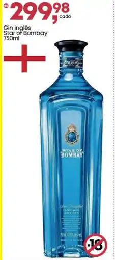 Frangolândia Gin Ingles Star of Bombay oferta