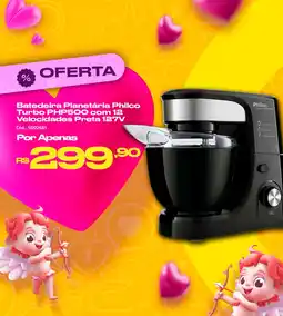 Casa e Vídeo Batedeira Planetária Philco Turbo PHP500 com 12 Velocidades Preta 127V oferta