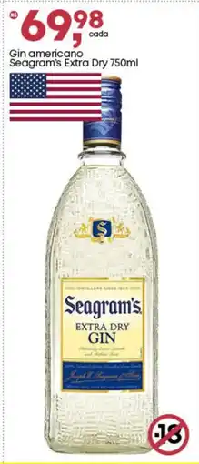 Frangolândia Gin americano Seagram's Extra Dry oferta